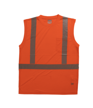 Tough Duck Tough Duck Sleevless Safety T-Shirt - Fluorescent Orange