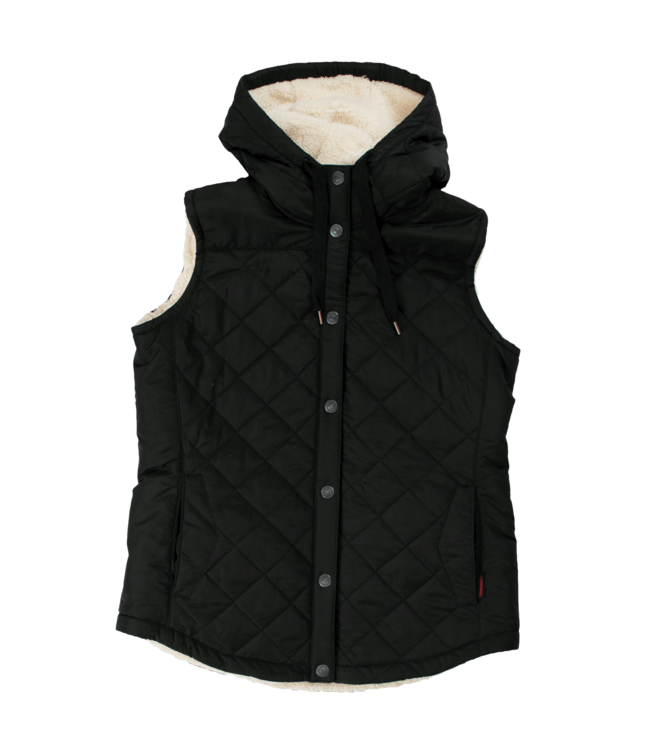Tough Duck Quilted Sherpa Lined Vest - Black