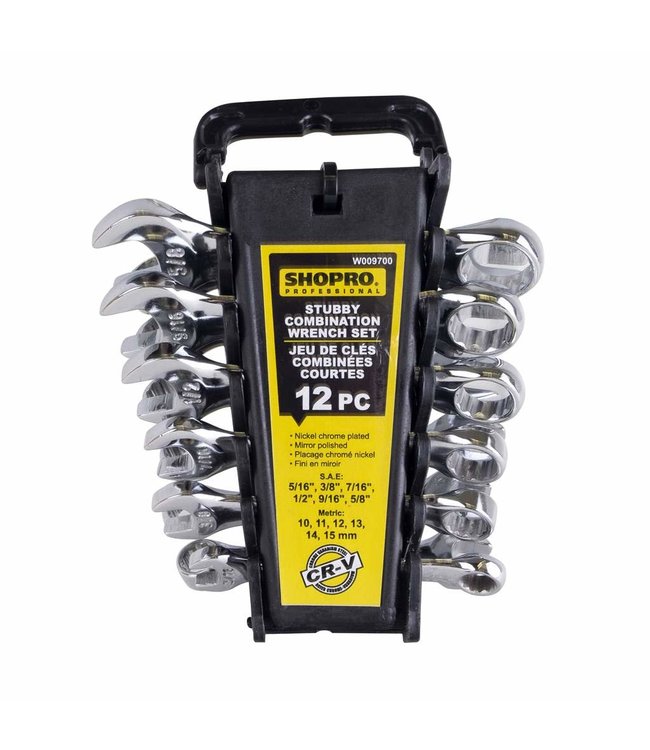 Wrench Combo 12pc Stubby SAE/M