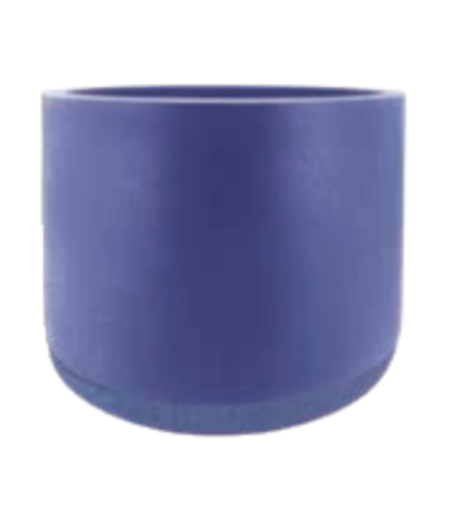 Round Cylinder Planter with Removable Base - Denim