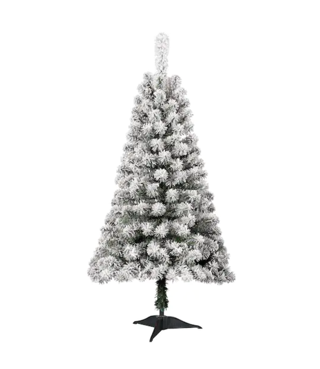 4 Ft. Pre-Lit Snowy Cypress Artificial Christmas Tree