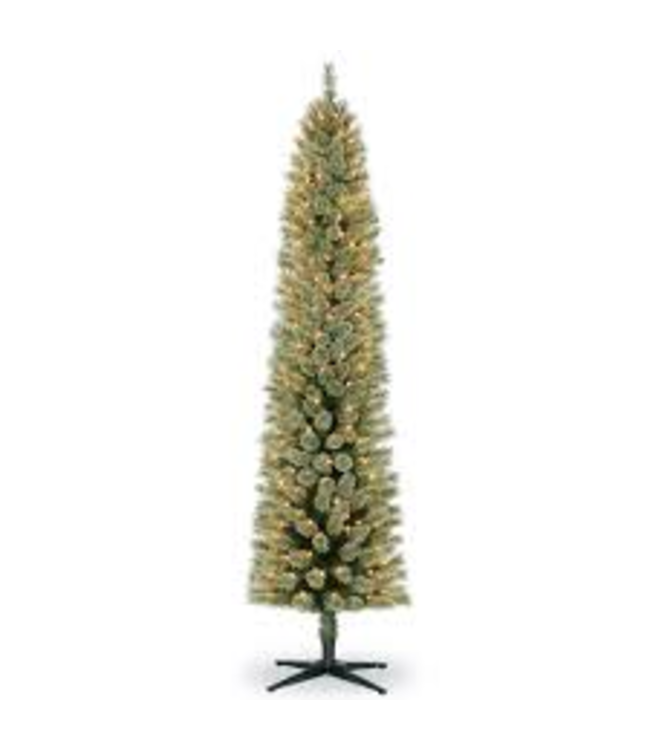 7ft. Pre-Lit Cashmere Artificial Christmas Pencil Tree