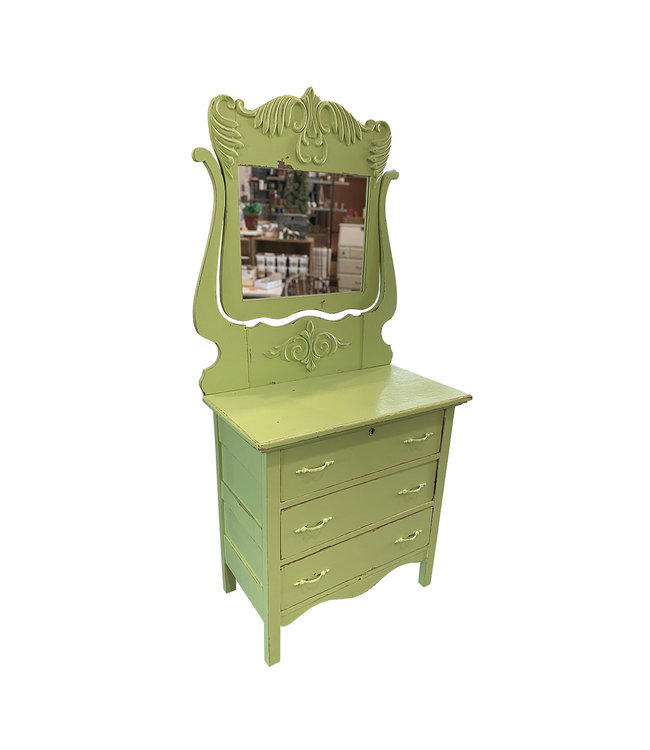 Antique Lime Green Dresser