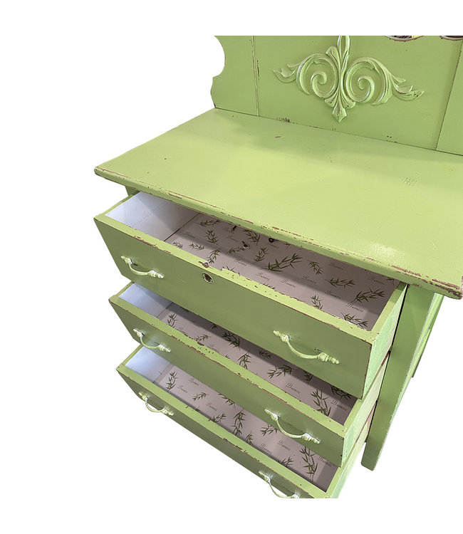 Antique Lime Green Dresser
