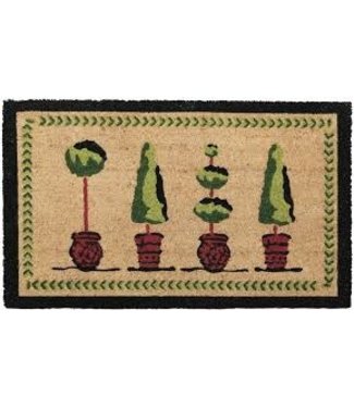 Vinyl Coir Mat Colored Potted Trees 18"x30"