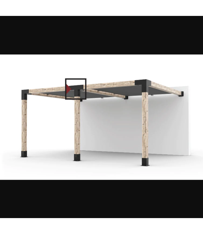 Toja Grid QUAD 4 Arm Pergola Extension Bracket with 1x SOLO for 6x6 Wood Posts