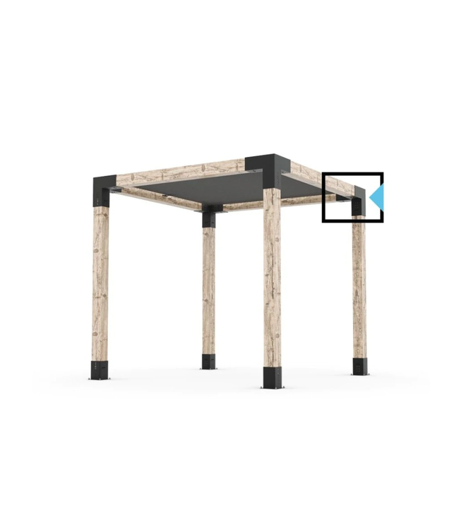 Toja Grid TRIO 3 Arm Pergola Corner Bracket for 6x6 Wood Posts (2 Pack)