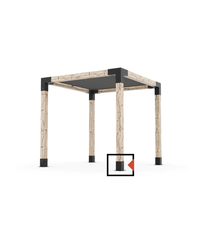 Toja Grid SOLO Pergola Post Base and Wall Mount Bracket for 6x6 Wood Posts (4 Pack)