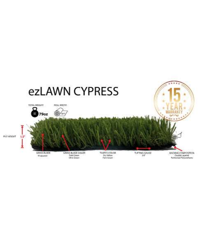 EZ-Grass ezLAWN Cypress Landscape Turf - 79oz - 35mm