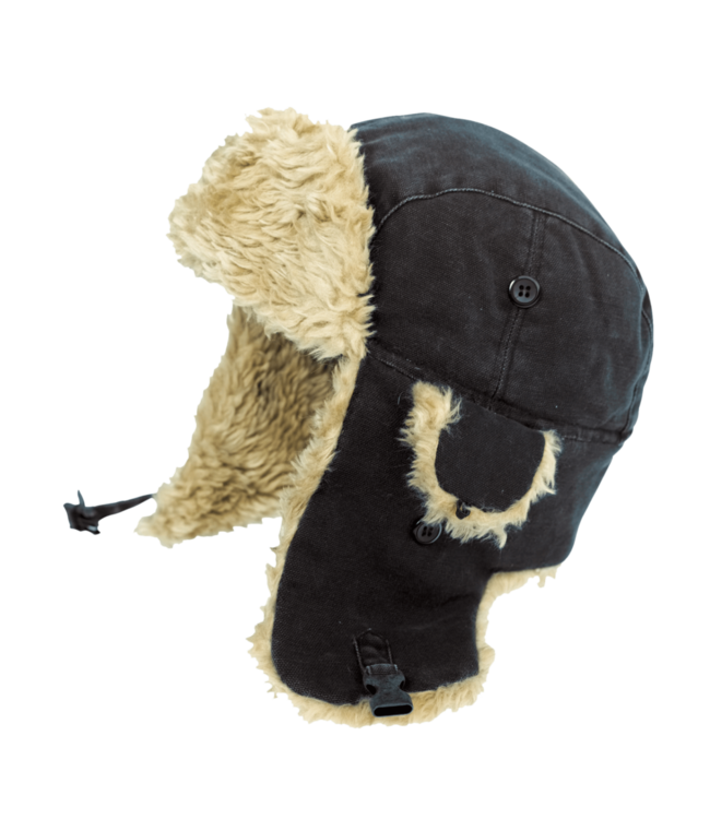 Tough Duck Aviator Hat - Black
