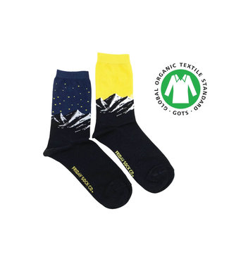 Friday Sock Co. Women's Organic Cotton Mountain & Sunset Socks