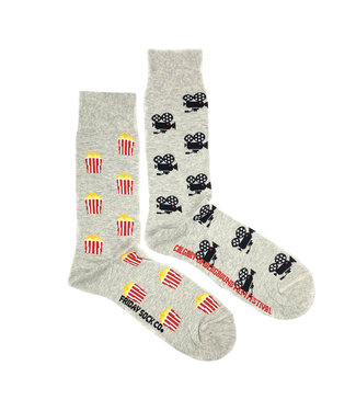 Friday Sock Co. Men's Movie Camera & Popcorn Socks