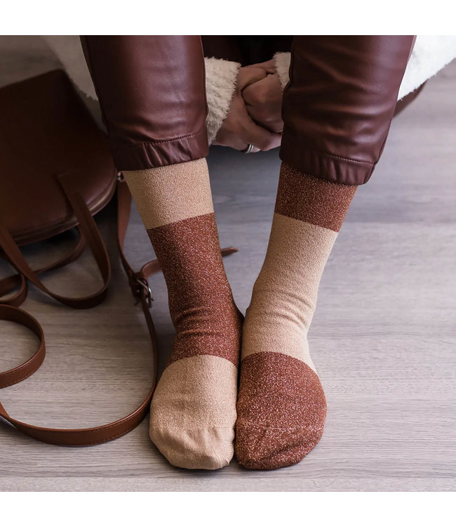 Women's Autumn Gold Stardust Socks