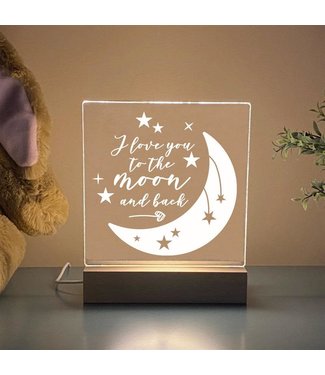 K&J Keepsakes Love You to the Moon Kids Night Light