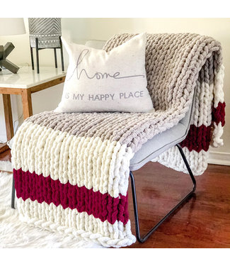 Off By Heart Design Healing Hand Chunky Knit Blanket Woolie Sock - Queen