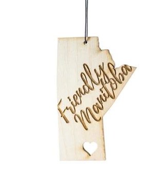 Fresh Emblem Friendly Manitoba Heart- Rescentable Wood Air Freshner