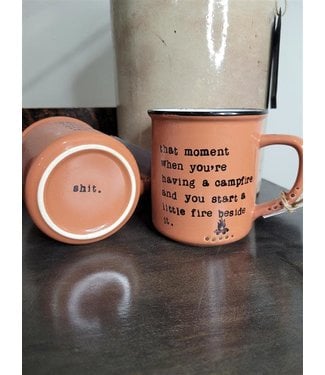 Lace and Twig That Moment You're Having a Campfire Mug- Terra Cotta