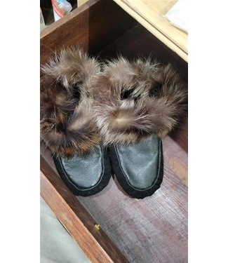 Made By Martha © Moccasin Slipper Ladies 8- black