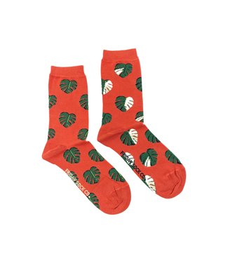 Friday Sock Co. Women's Socks | Monstera Leaf |Tropical Plants | Split Leaf| Women's 5-10