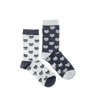 Friday Sock Co. Women's Socks | Grey Cats| Women's 5-10