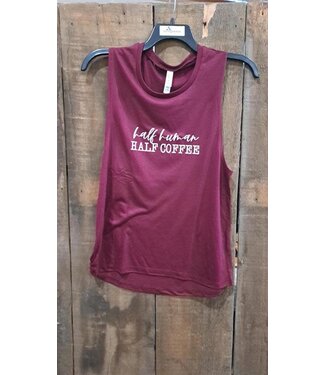 Half Human Half Coffee - Flowy Scoop Tank