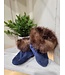 Moccasin Bootie Blue W\Fur- 5T