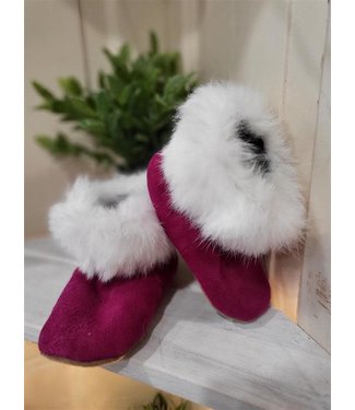 Made By Martha (C) Moccasin Bootie Pink W\Fur - 8T