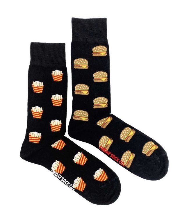 Men's Socks | Burgers & Fries | Fast Food | 7-12