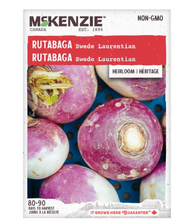 Mckenzie Rutabaga Swede Laurentian Seed Packet