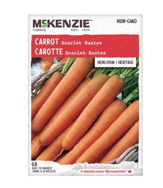 Mckenzie Carrot Scarlet Nantes (Heirloom) Seed Packet