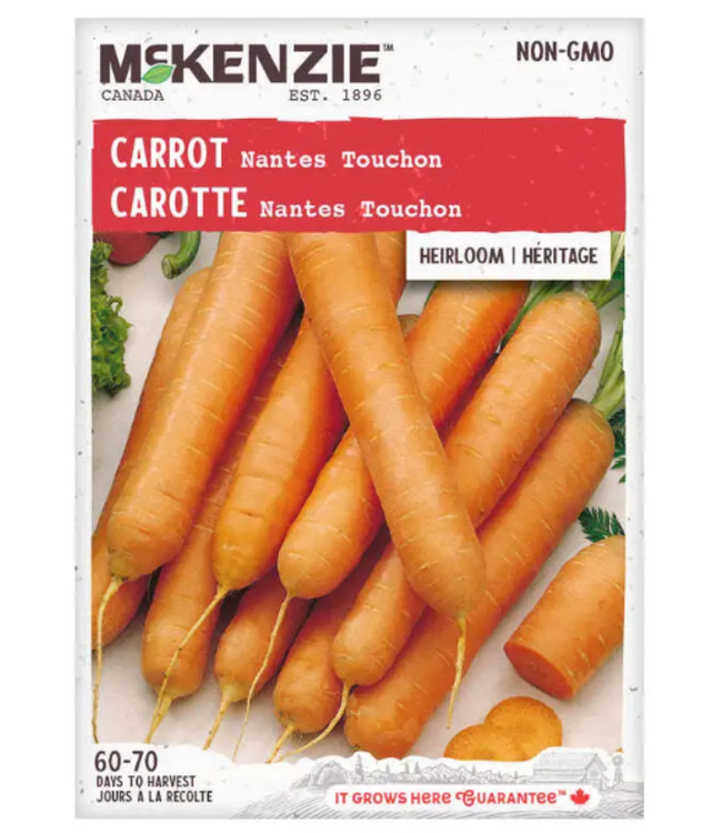 Mckenzie Carrot Nantes Touchon Seed Packet