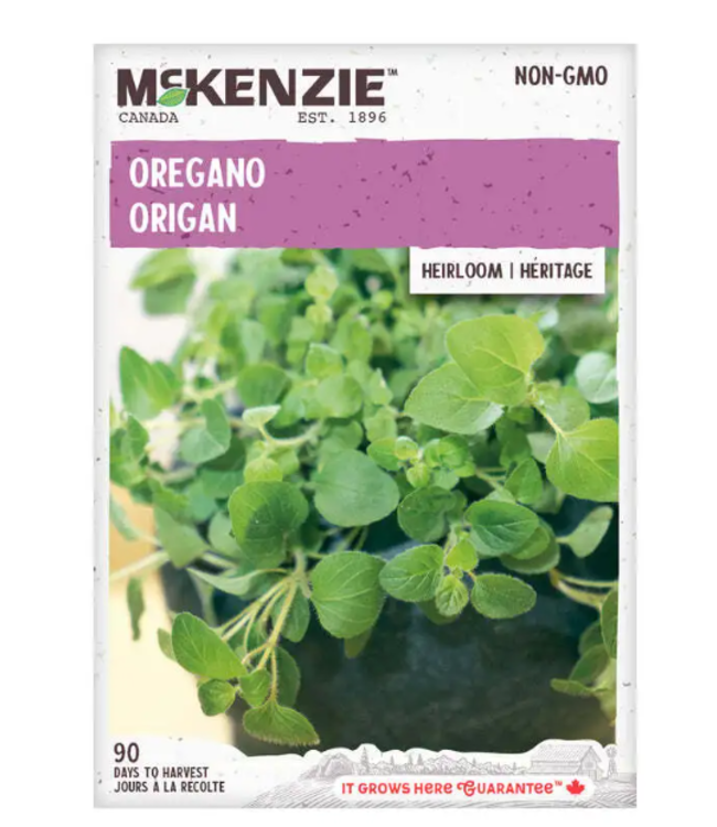 Mckenzie Herb Oregano Heirloom Seed Packet