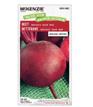 Mckenzie Beet Detroit Dark Red  (Heirloom) Seed Packet