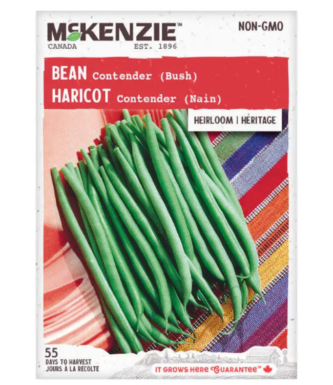 Mckenzie Bean Contender Heirloom Seed Packet