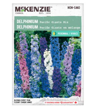 Mckenzie Delphinium Pacific Giant Seed Packet