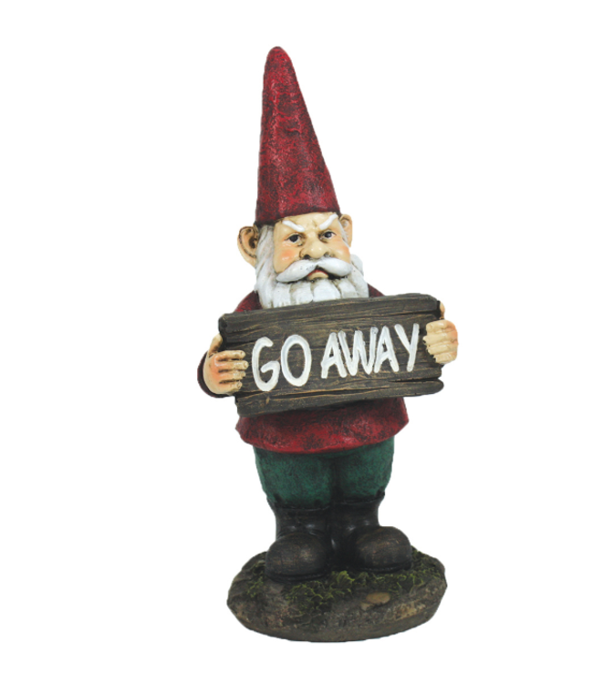 Go Away Gnome 16.5x12.5x37.5cm