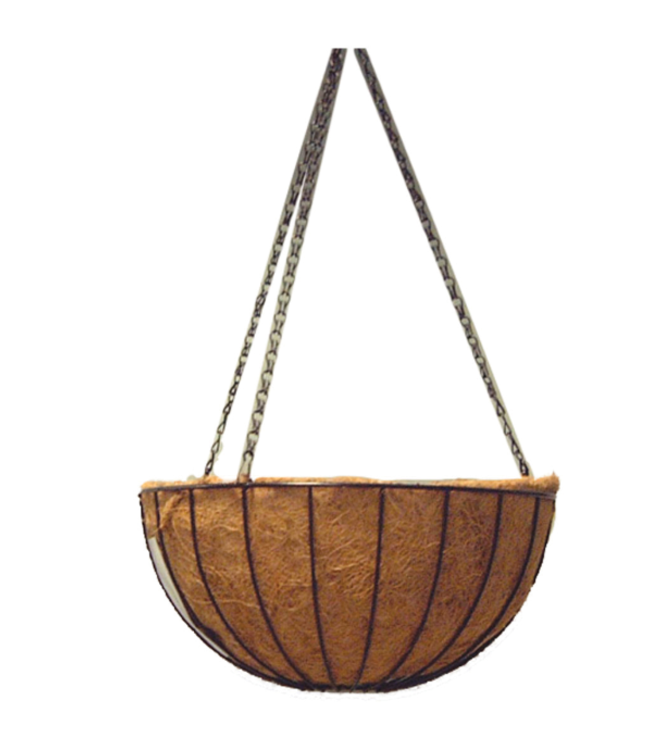 16" Hanging Basket W/  Coco Liner In Displayer