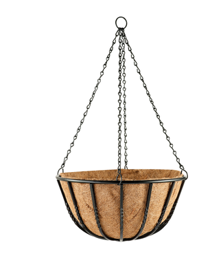 14" Blacksmith Hanging Basket With Coco Liner And
