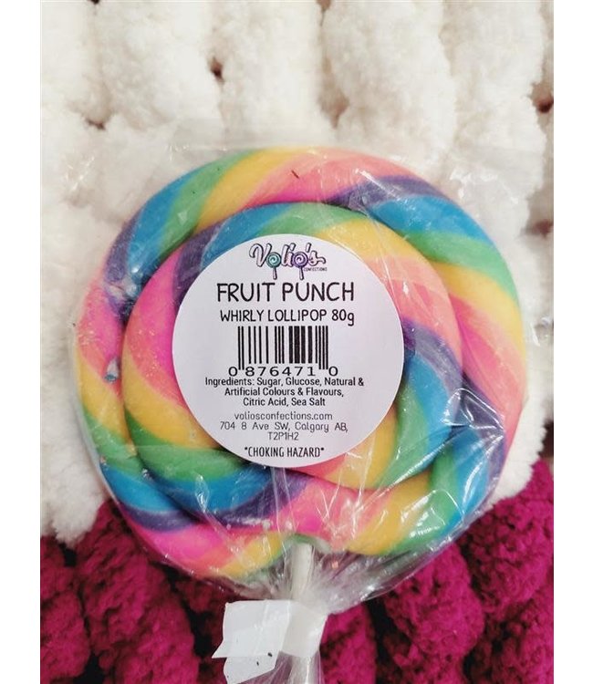 Handmade Whirl Lollipop | Fruit Punch 80g