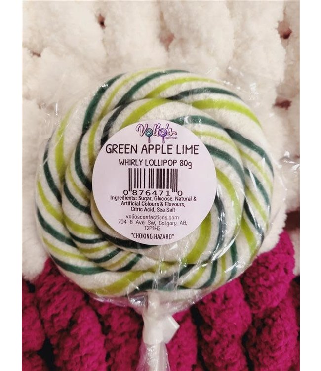Handmade Whirl Lollipop | Green Apple Lime 80g