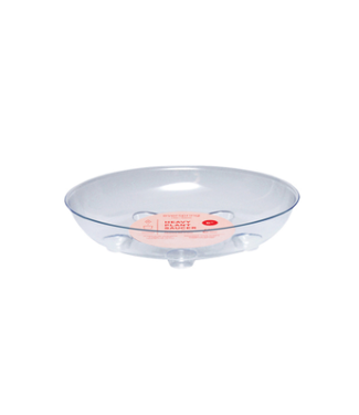 6" Clear Heavy Foot Saucer