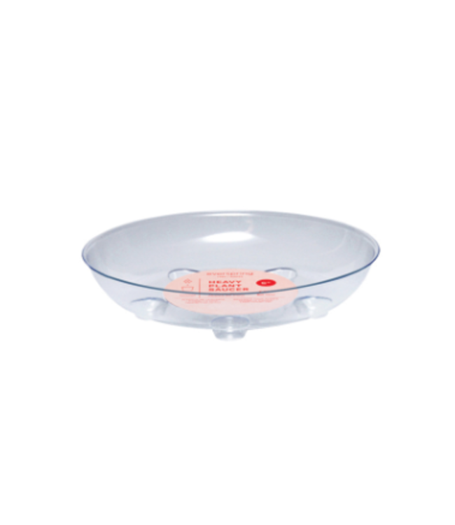 6" Clear Heavy Foot Saucer