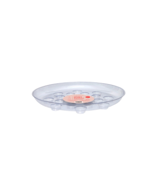 12" Clear Heavy Foot Saucer