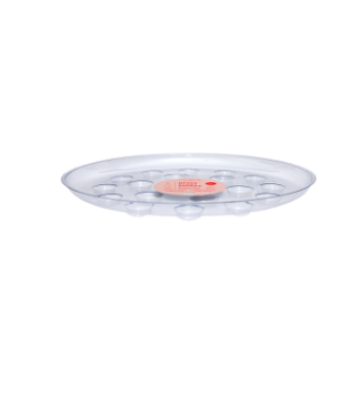 14" Clear Heavy Foot Saucer