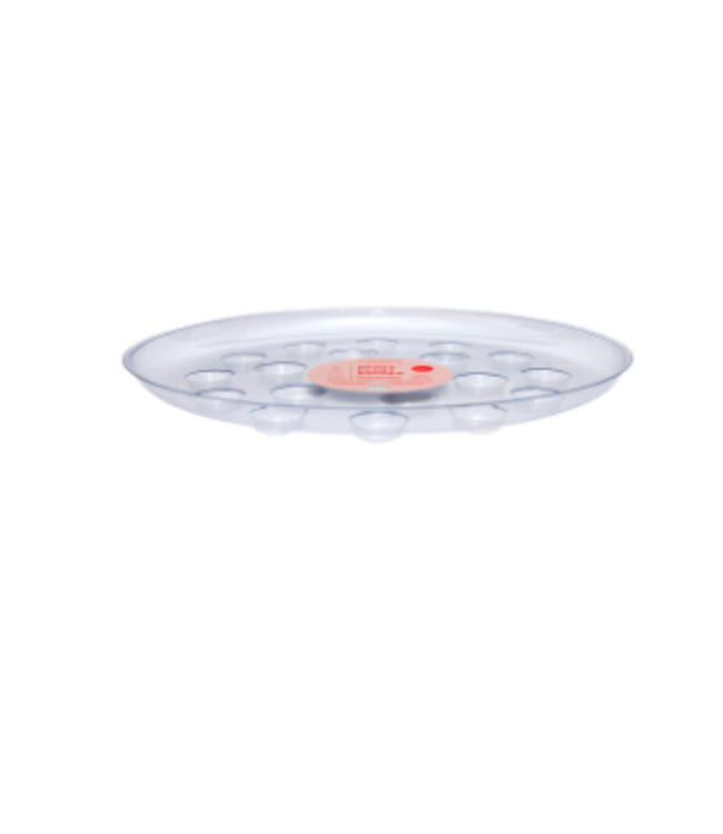 14" Clear Heavy Foot Saucer