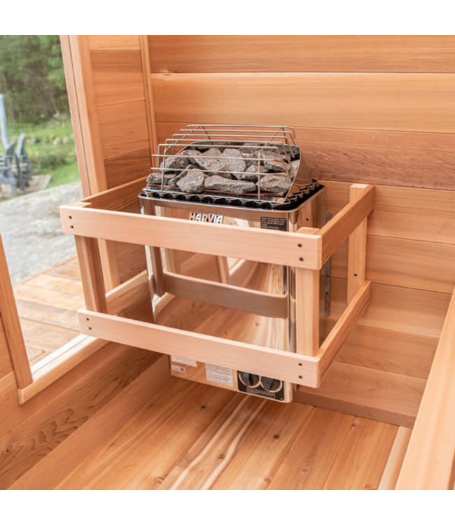 Leisurecraft Canadian Timber Harmony Barrel Sauna w/Havaria KIP 6KW Heater w/Rocks