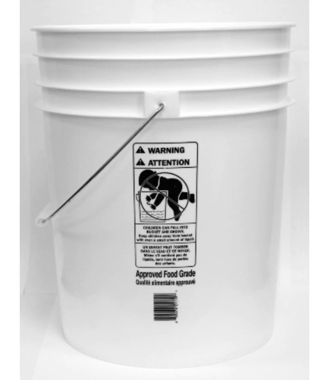 19L/5 Gallon - White Food Approved Bucket
