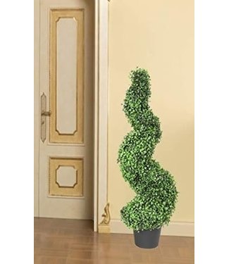 35 Inch Artificial Boxwood Topiary Tree Spiral Plants