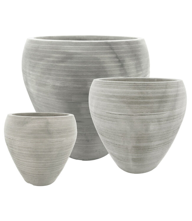 Linea Ellipse Planter - Burnt Cement