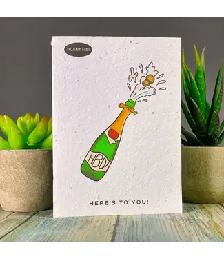 Plantable Greetings Popping Birthday Bottles Plantable Greeting Card